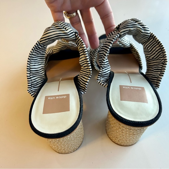 Dolce Vita Jene Slide Sandal black and white stripe - Picture 7 of 16